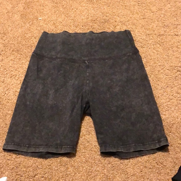 acid wash biker shorts